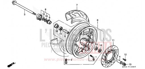 ROUE AVANT FES250X de 1999